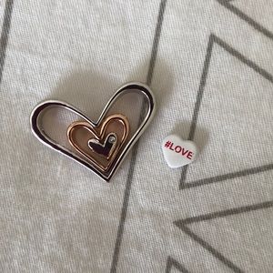 ORIGAMI OWL Heart Charm Bundle NWOT